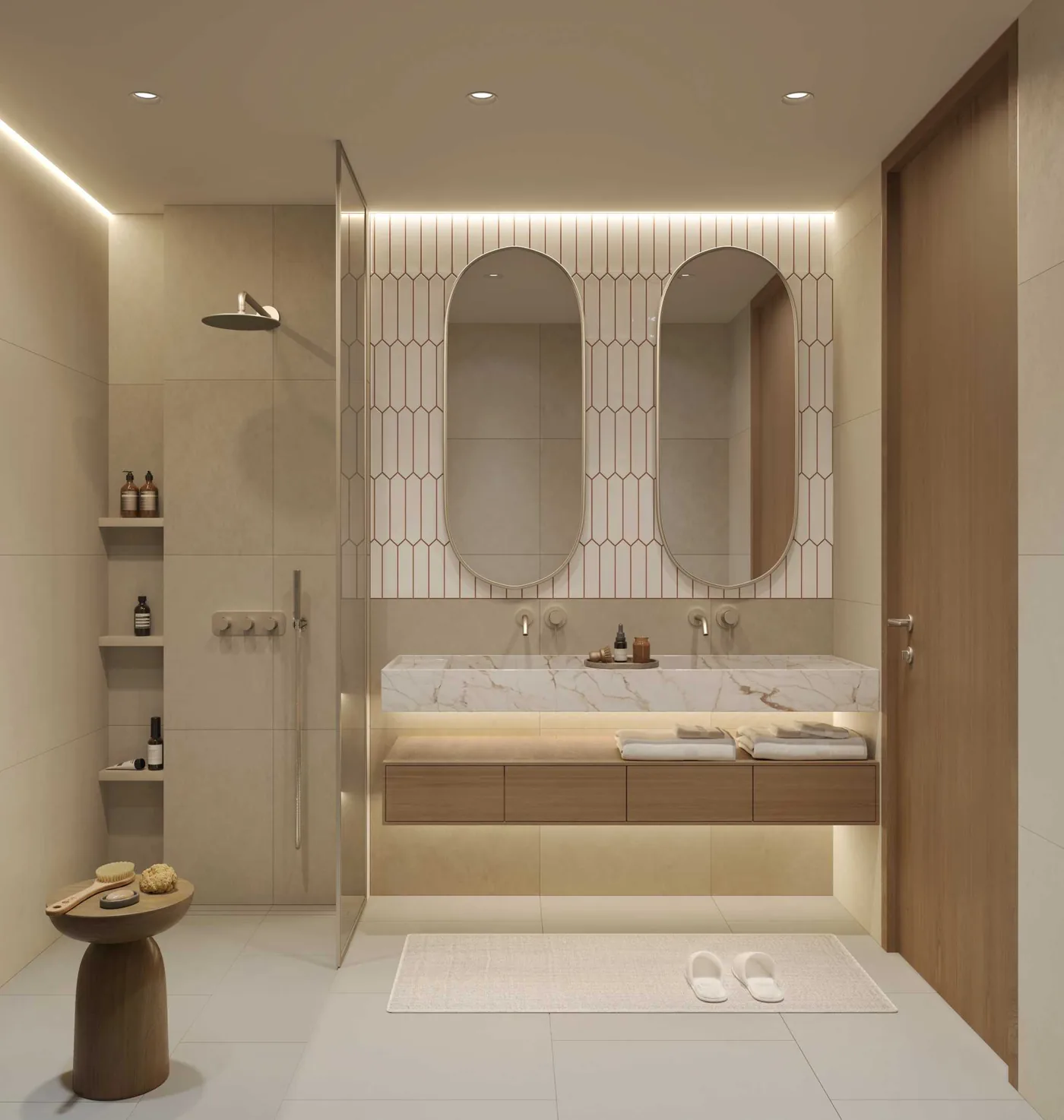 Alternate bathroom styling in a Yas Park Place residence